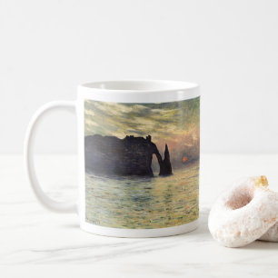 Mug La falaise d'Etretat, coucher de soleil de Claude 
