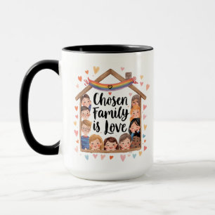 Mug La Famille Choisi est Amour Création Affirmation