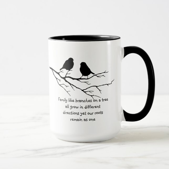 Mug La famille comme des branches sur un arbre Dire Oi (Droite)