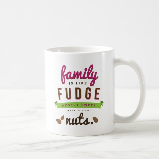 Mug La famille est comme la citation drôle de fondant (Droite)