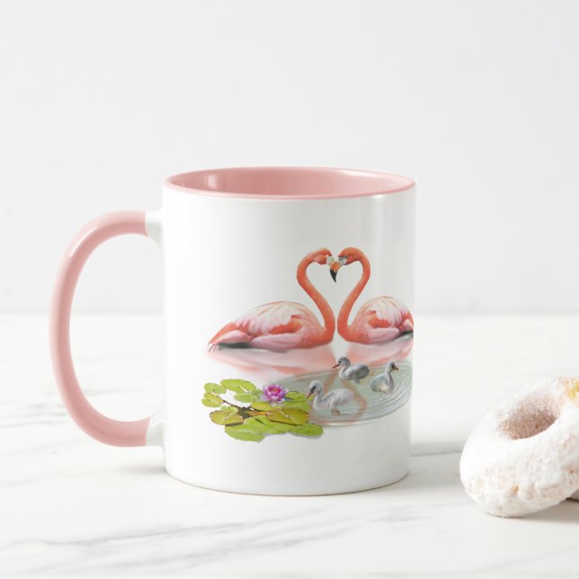 MUG LA FAMILLE FLAMANT (Avec donut)