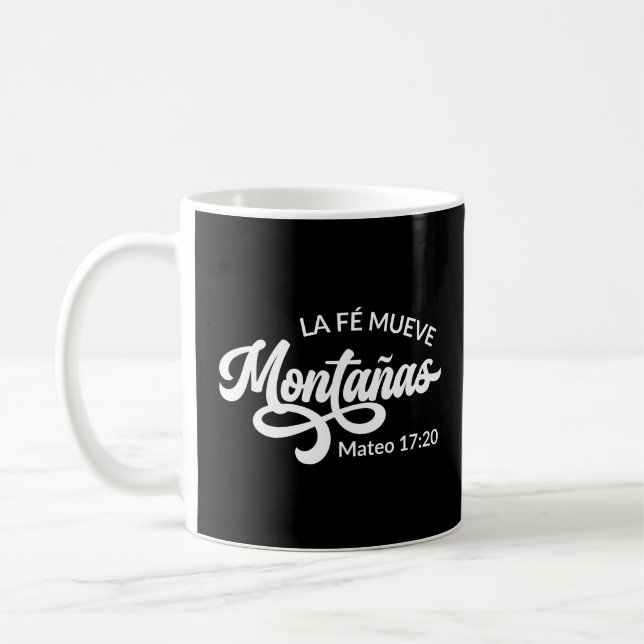 Mug La Fé Mueve Montañas Espagnol chrétien (Gauche)