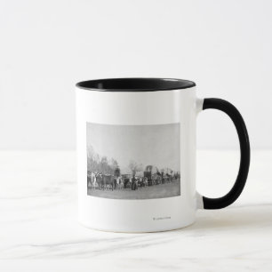 Mug La femme avec le train de boeuf tient une