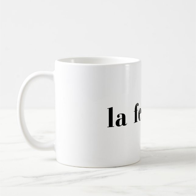 Mug La Femme Chic Design de Style Français Féminin (Gauche)