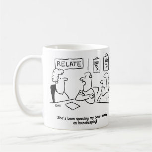 Mug La femme dépense l'argent de la bière du mari pour