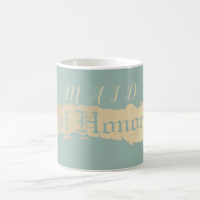 Mug La femme d'honneur Mariage bleu or (Centre)