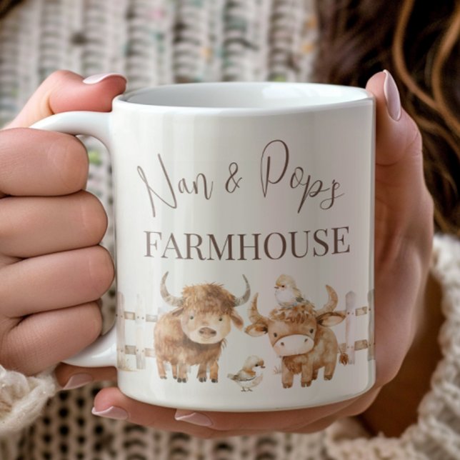 Mug La ferme mignonne de Nan & Pop's à la campagne (Créateur téléchargé)