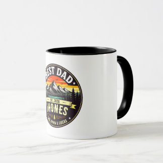Mug La fête des pères avec un thème d'aventure