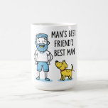 Mug La Fête des pères du meilleur ami de l'homme<br><div class="desc">Ce joli modèle de tasse à gribouillis est livré avec un message mignon pour le père de chien de la maison : le Meilleur Homme de l'Ami de l'Homme. C'est un design idéal pour les pères chiens de ces derniers âges.</div>