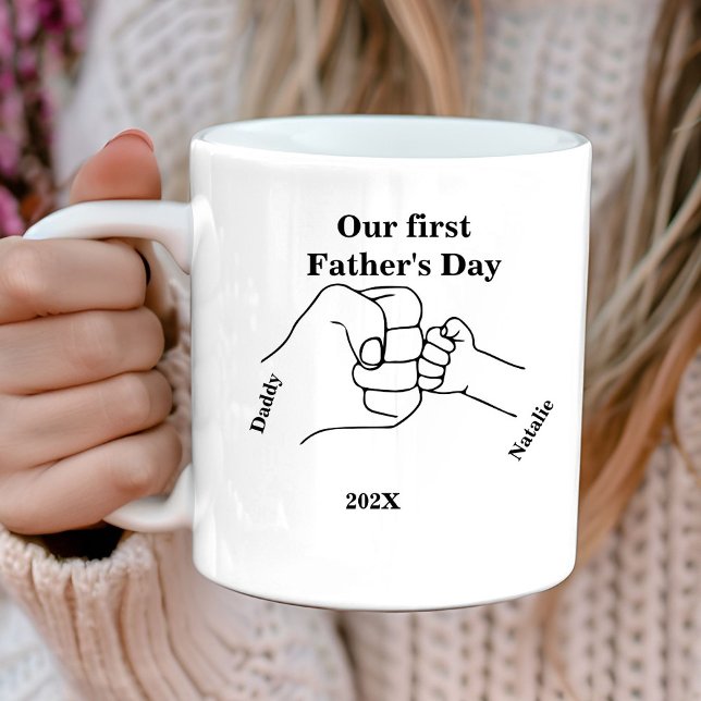 Mug La fête des pères joyeuse de la première mère (Créateur téléchargé)