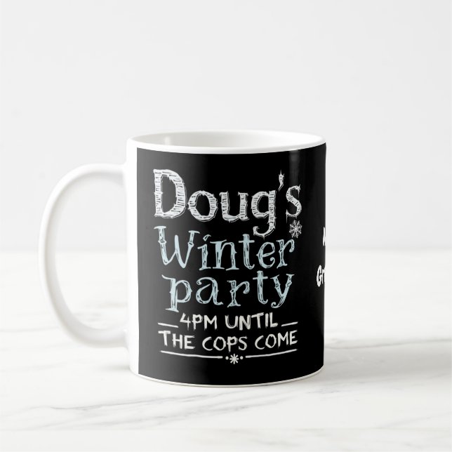Mug La fête d'hiver de Doug, 15 février, 16h Drôle  (Gauche)