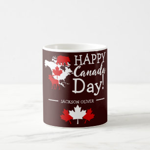 Mug La Feuille d'érable du Canada, Joyeuse fête du Can