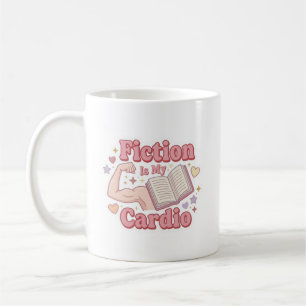 Mug La fiction est mon cardio - lecteur de ver à livre