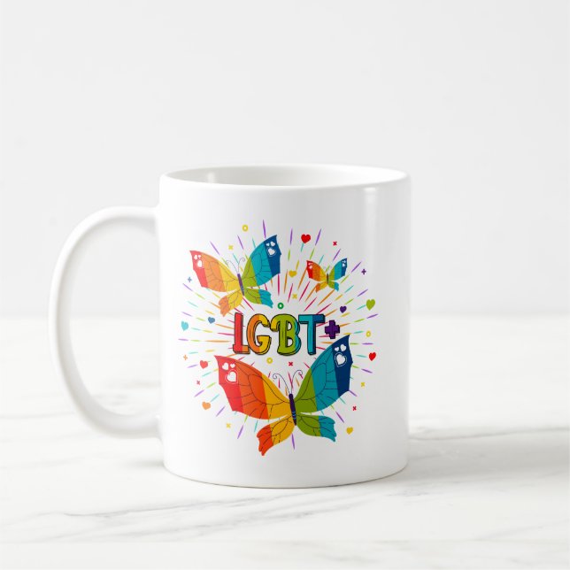 Mug La fierté papillon L'amour est l'amour Sensibilisa (Gauche)
