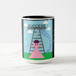 Mug La Figure Femelle Violette Cherche Le Succès