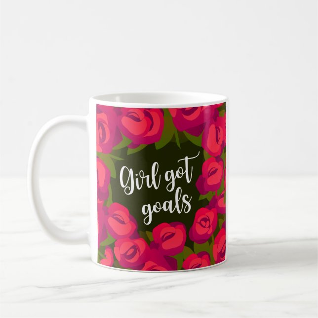 Mug La fille a des buts en rouge et vert (Gauche)