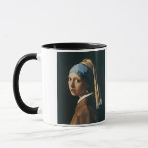 Mug La fille avec une boucle d'oreille de perle