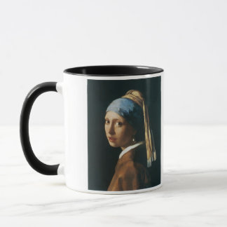 Mug La fille avec une boucle d'oreille de perle