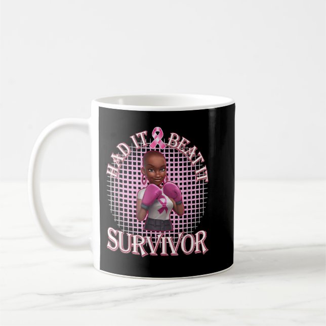 Mug La Fille Noire L'A Battu Il Survivor Cancer Du Sei (Gauche)
