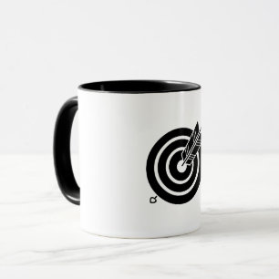 Mug La flèche atteint une cible ronde
