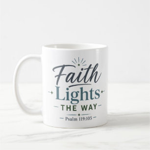 Mug La foi éclaire le chemin Citation de l'Écriture du