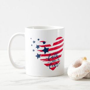 Mug La foi sur la peur Coeur patriotique