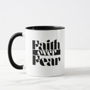 Mug La foi sur la peur Rétro Christian Inspiration Typ