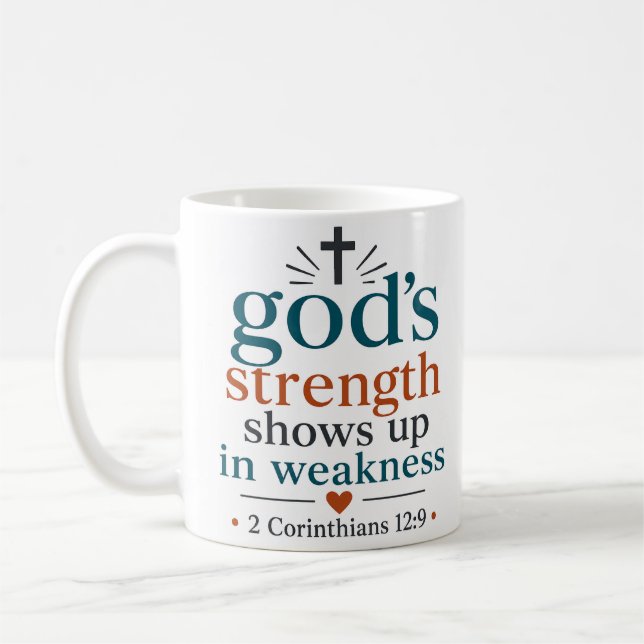 Mug La force de Dieu se manifeste dans la faiblesse Ci (Gauche)