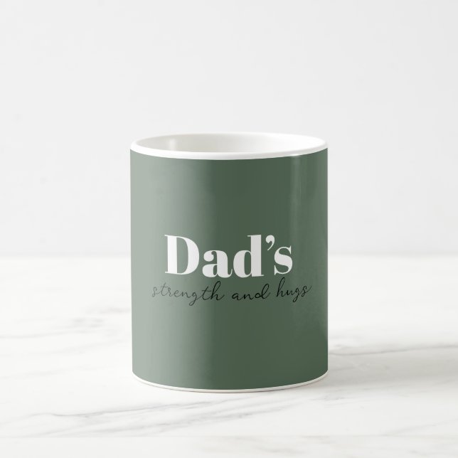 Mug La force et les câlins de papa - Cadeau de Fête de (Centre)