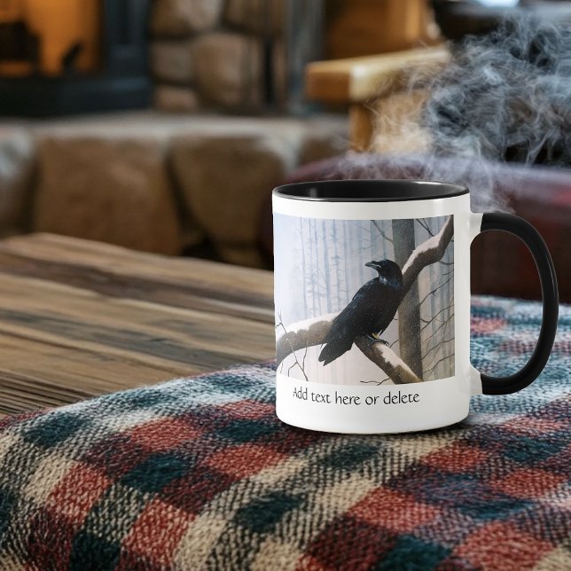 Mug La forêt de Raven d'hiver (Créateur téléchargé)
