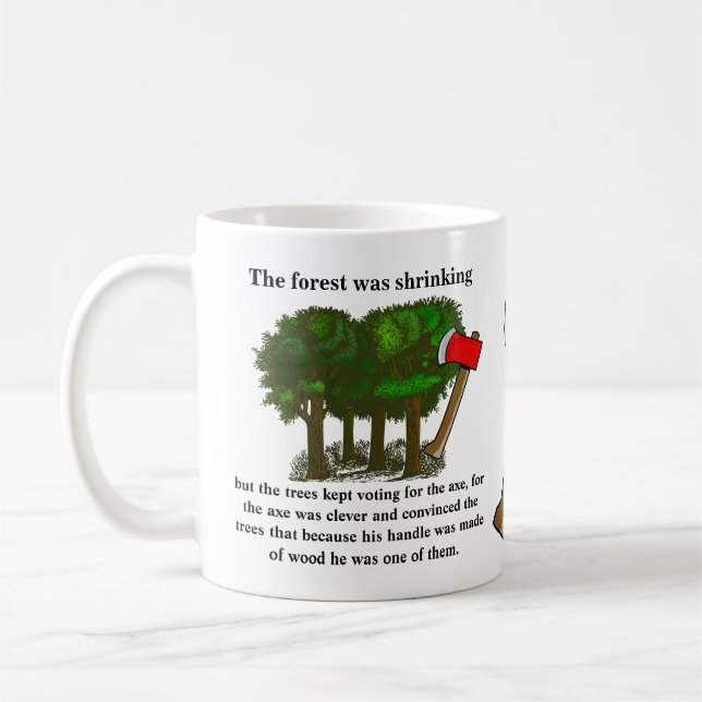 Mug La forêt rétrécissait mais les arbres continuaient (Gauche)