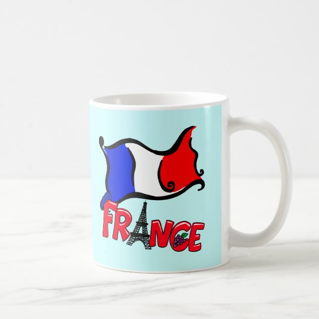 Mug La France avec des produits de drapeau (Droite)