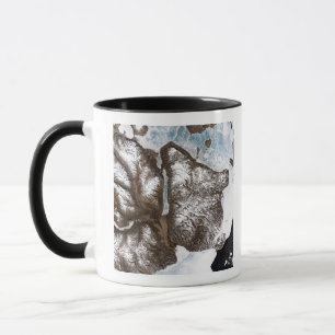 Mug La glace de mer raye le rivage dans Greenlan