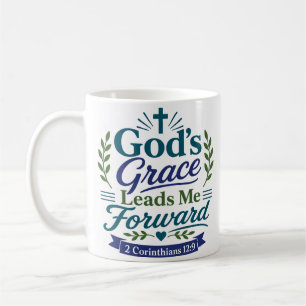 Mug La Grâce de Dieu Me Guide Vers L'Avenir Citation d