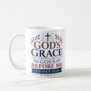 Mug La Grâce de Dieu Me Précède Écriture Biblique