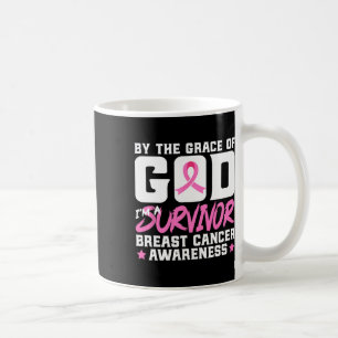 Mug La grâce Dieu Je suis un survivant Cancer du sein 