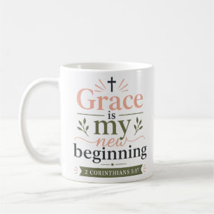 Mug La Grâce Est Mon Nouveau Commencement Citation De