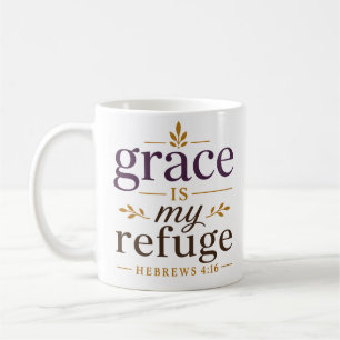 Mug La Grâce Est Mon Refuge Inspirant Confort Chrétien