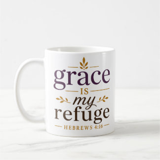 Mug La Grâce Est Mon Refuge Inspirant Confort Chrétien
