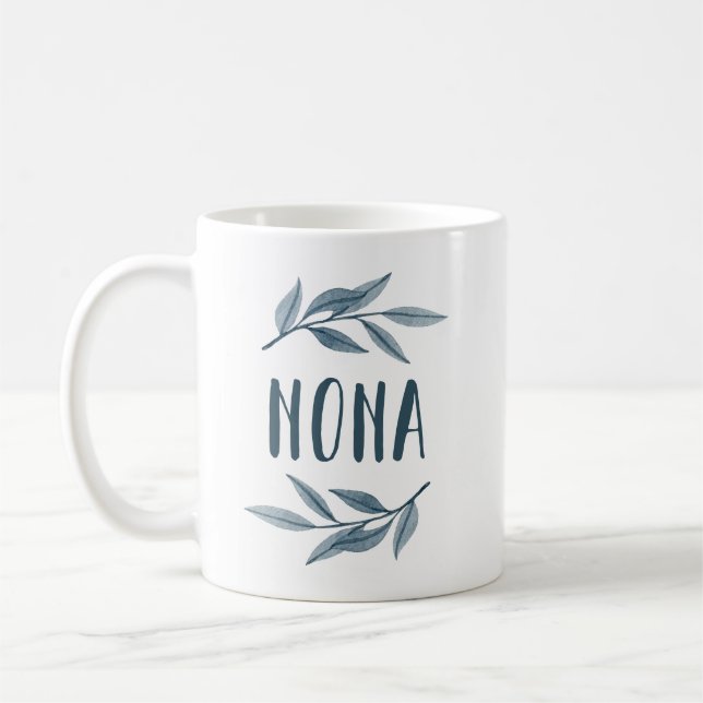 Mug La grand-mère grecque de Nona avec ses feuilles (Gauche)