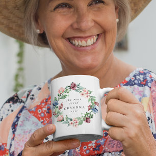 Mug La grand-mère la plus aimée qui soit Couronne flor