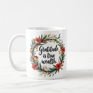 Mug La gratitude est une vraie richesse La couronne fl