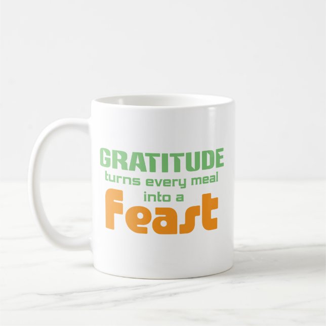 Mug La gratitude transforme chaque repas en festin (Gauche)