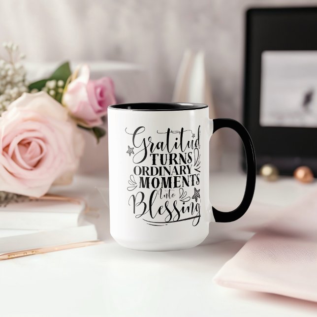 Mug « La gratitude transforme les moments ordinaires e (Créateur téléchargé)
