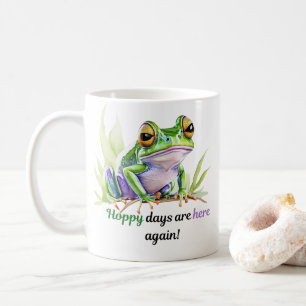 Mug La grenouille aquarelle avec les jours Hoppy est d