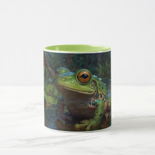 Mug La grenouille des arbres dans un étang paysage fau