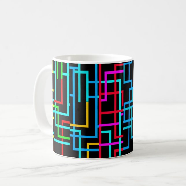 Mug La grille néon rétro (Devant gauche)