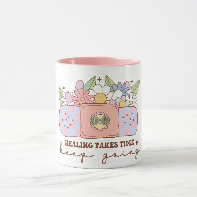 Mug La guérison Prend Du Temps À Continuer, Citation S (Centre)
