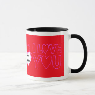 Mug La heureuse Sainte-Valentin avec le coeur d'amour