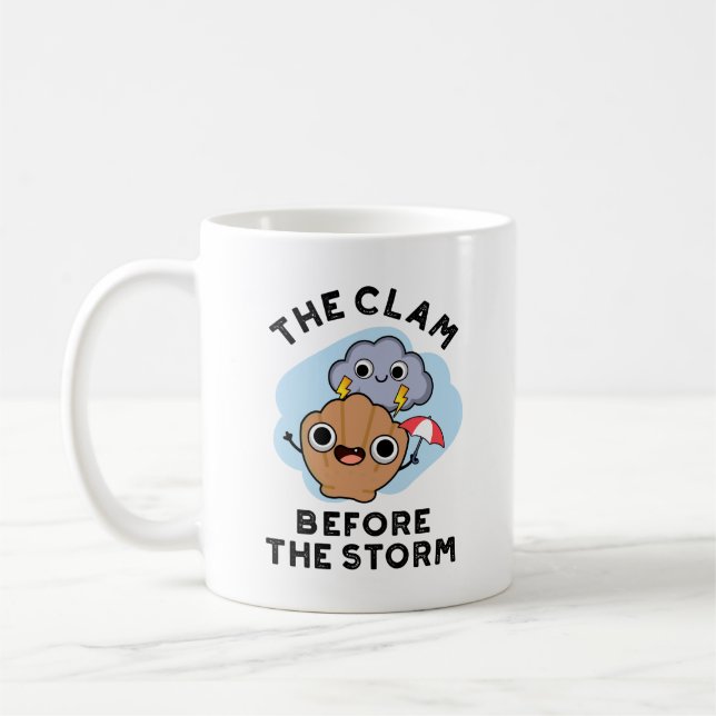 Mug La Jambe Avant La Tempête Un Météo Drôle (Gauche)